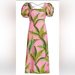 Brand new Farm Rio pink foliage dress new with tags never worn  love this dress